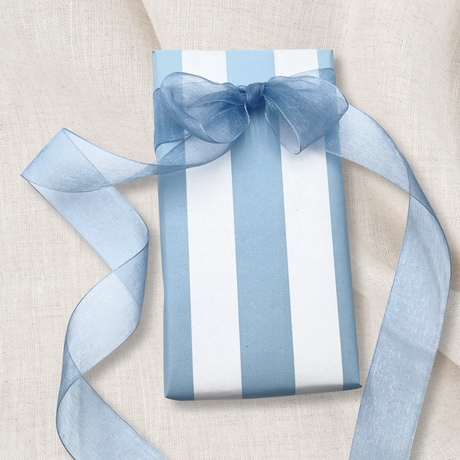 French Blue Organza Ribbon 25mm