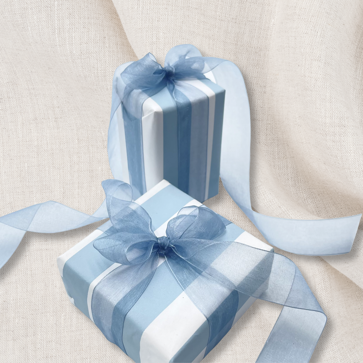 French Blue Pavilion - Eco-Friendly Gift Wrapping Paper - 60cm Wide