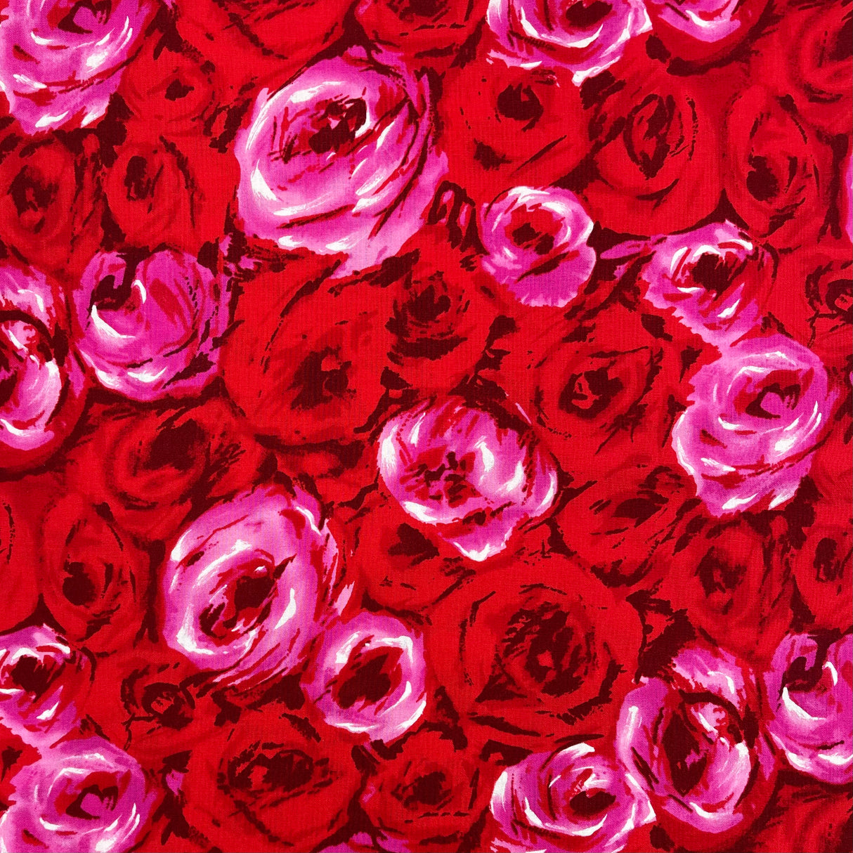 Lana Rose Fabric – Red & Pink Floral Roses | Michael Miller CX6900