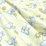 Bunnies Little Ones with Sunshine - Timeless Treasures - Cotton Flannel Fabric - End of Bolt