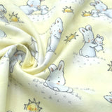 Bunnies Little Ones with Sunshine - Timeless Treasures - Cotton Flannel Fabric - End of Bolt