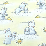 Bunnies Little Ones with Sunshine - Timeless Treasures - Cotton Flannel Fabric - End of Bolt