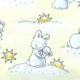 Bunnies Little Ones with Sunshine - Timeless Treasures - Cotton Flannel Fabric - End of Bolt