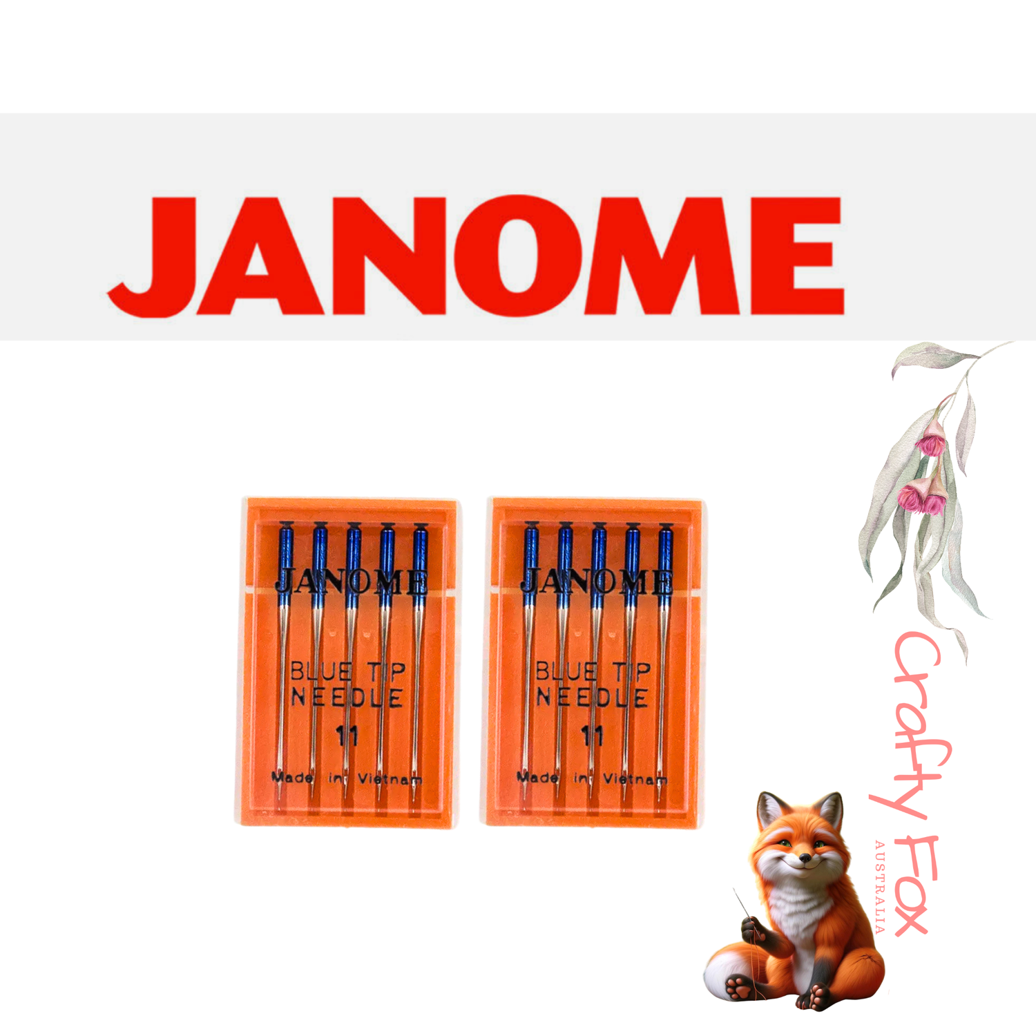 Janome Blue Tip Sewing Machine Needles – Size 11 (Pack of 5)