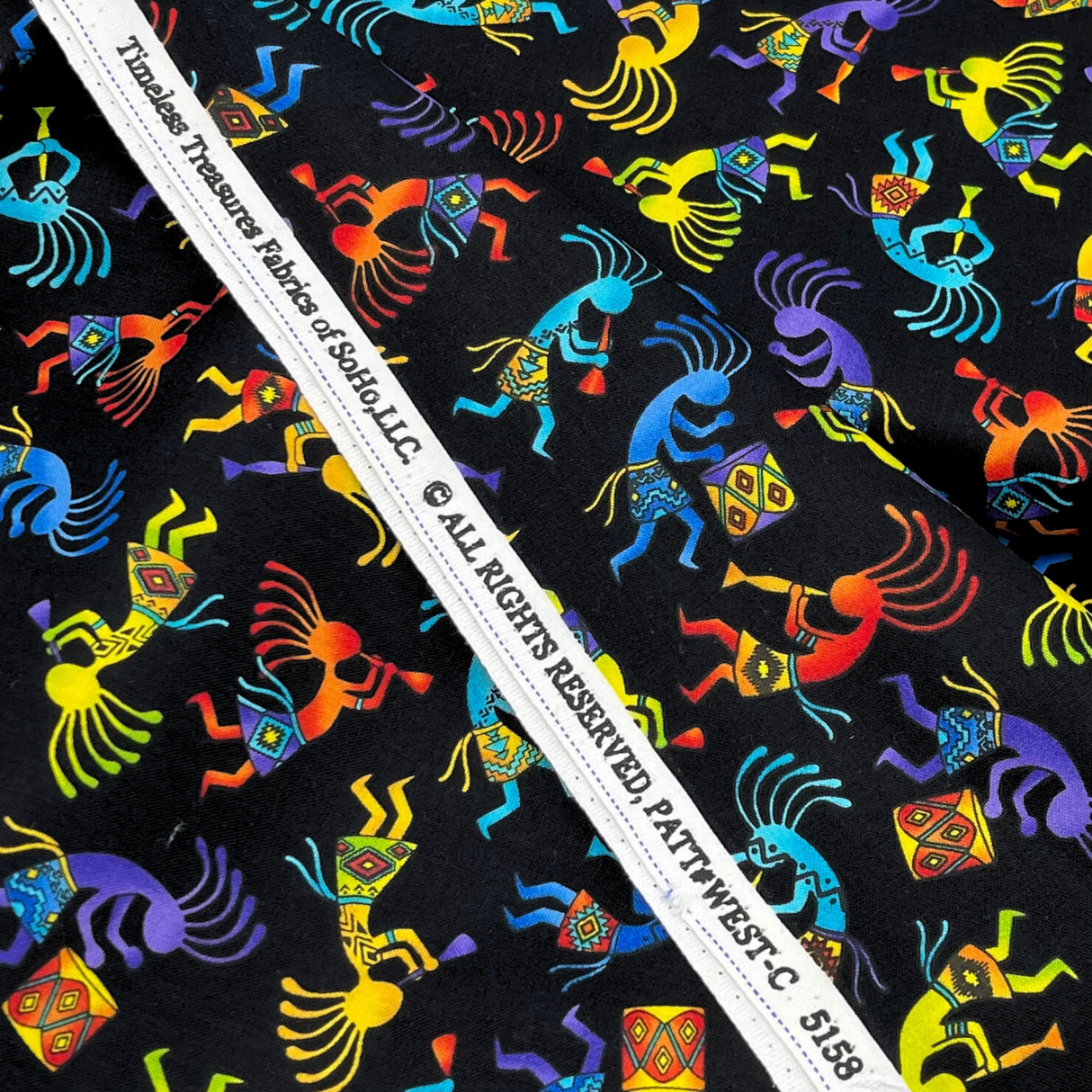 Out West Kokopelli Hopi Bright Fabric by Timeless Treasures - TT-C5158Brite