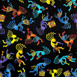 Out West Kokopelli Hopi Bright Fabric by Timeless Treasures - TT-C5158Brite