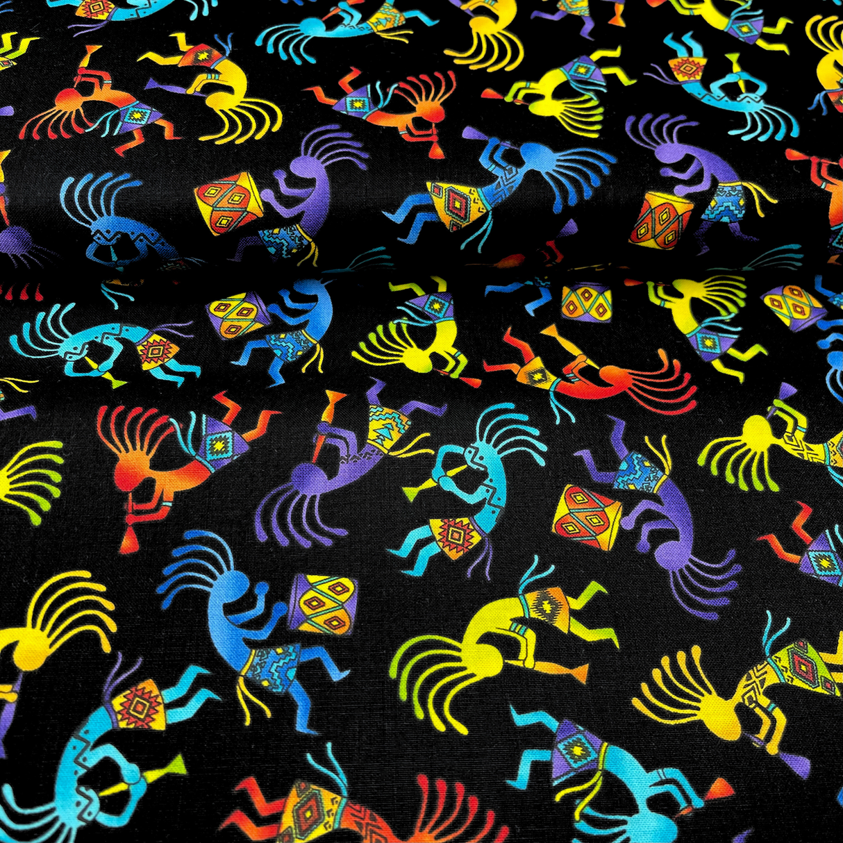 Out West Kokopelli Hopi Bright Fabric by Timeless Treasures - TT-C5158Brite