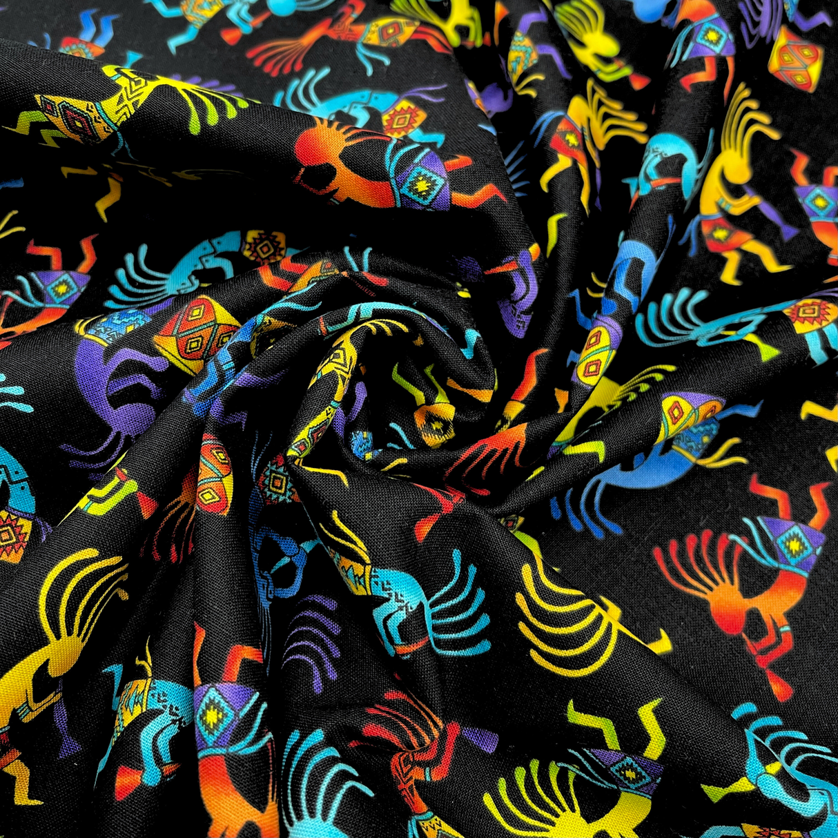 Out West Kokopelli Hopi Bright Fabric by Timeless Treasures - TT-C5158Brite