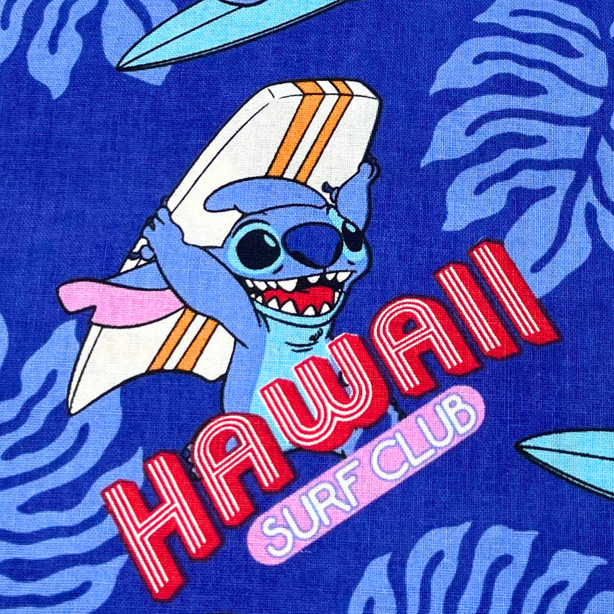 Surf’s Up Lilo & Stitch Cotton Fabric – Rare & Out of Print – Springs Creative SC59298