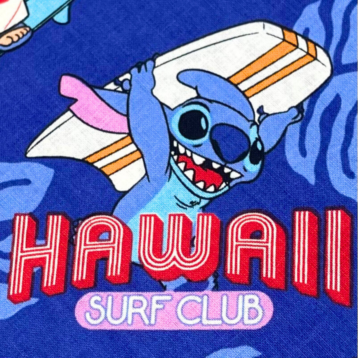 Surf’s Up Lilo & Stitch Cotton Fabric – Rare & Out of Print – Springs Creative SC59298