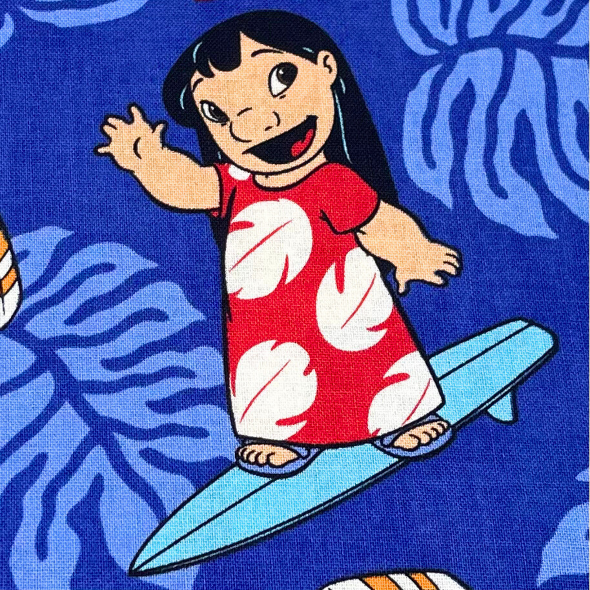 Surf’s Up Lilo & Stitch Cotton Fabric – Rare & Out of Print – Springs Creative SC59298
