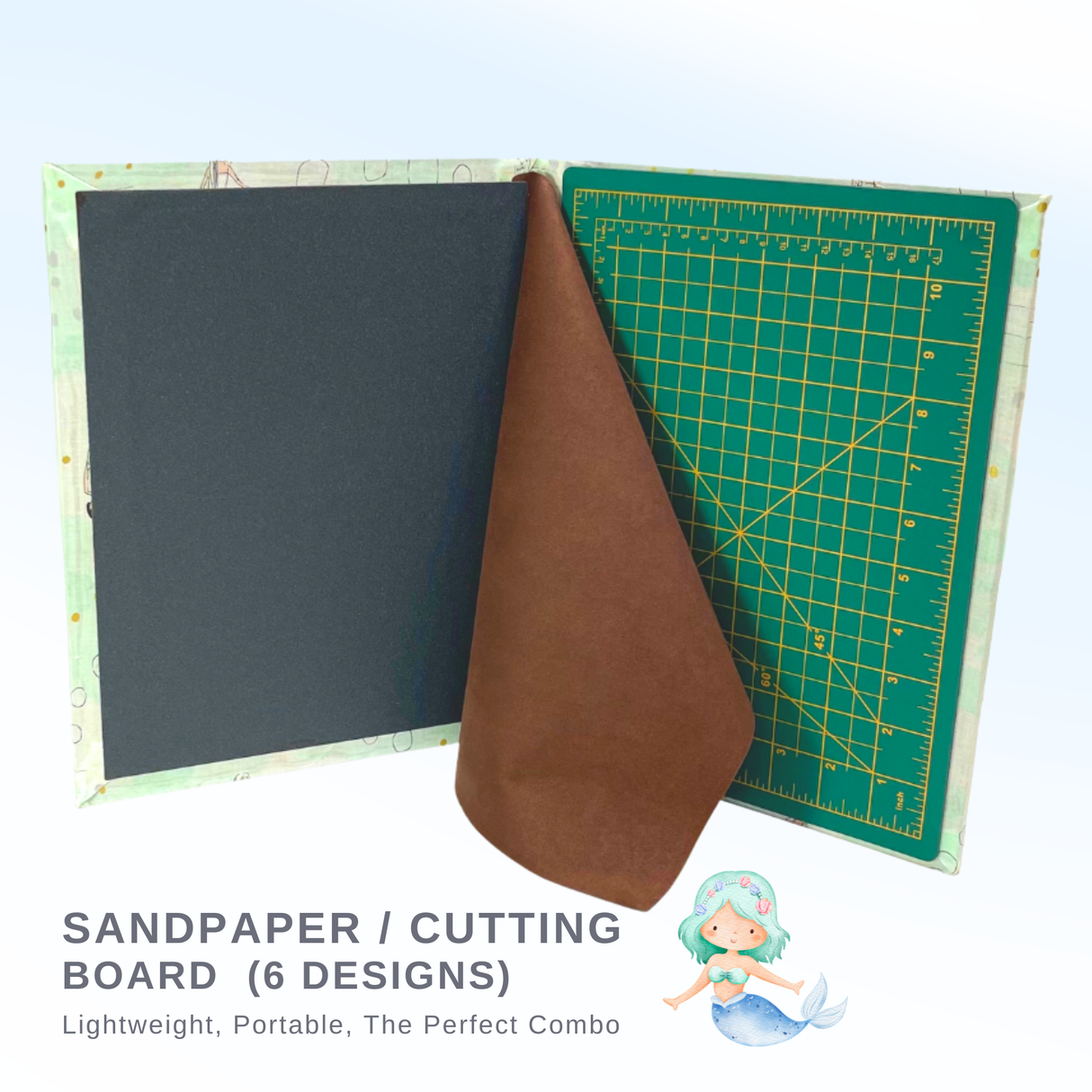 Mermaid Mint Sandpaper Board – 4-in-1 Cutting Mat & Ironing Surface | Hobbycraft