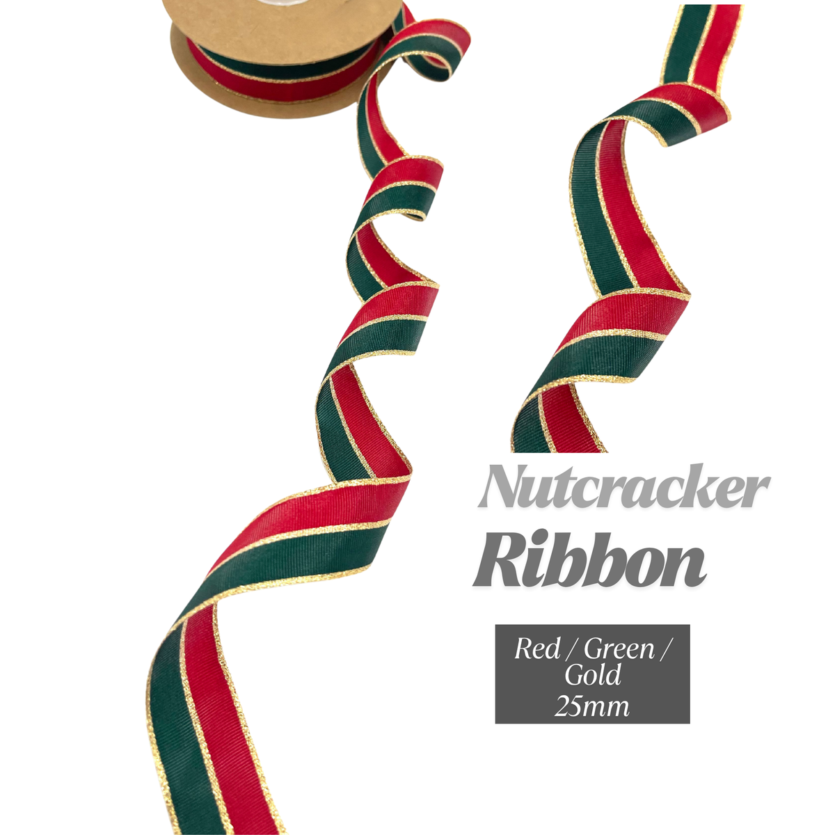 Nutcrakrt Ribbon Nutcracker Ribbon – 25mm Christmas Grosgrain Ribbon – Crafty Fox