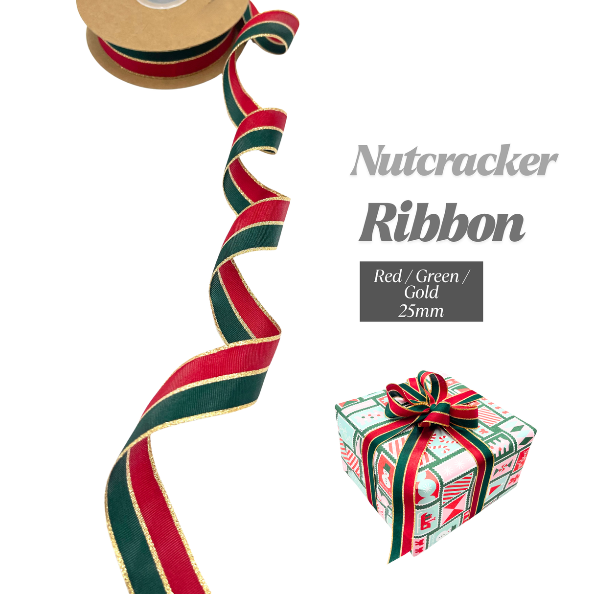 Nutcracker Ribbon – 25mm Gift Ribbon