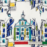 On the Town Fabric – Blue, 100% Cotton Quilting Fabric by Michael Miller