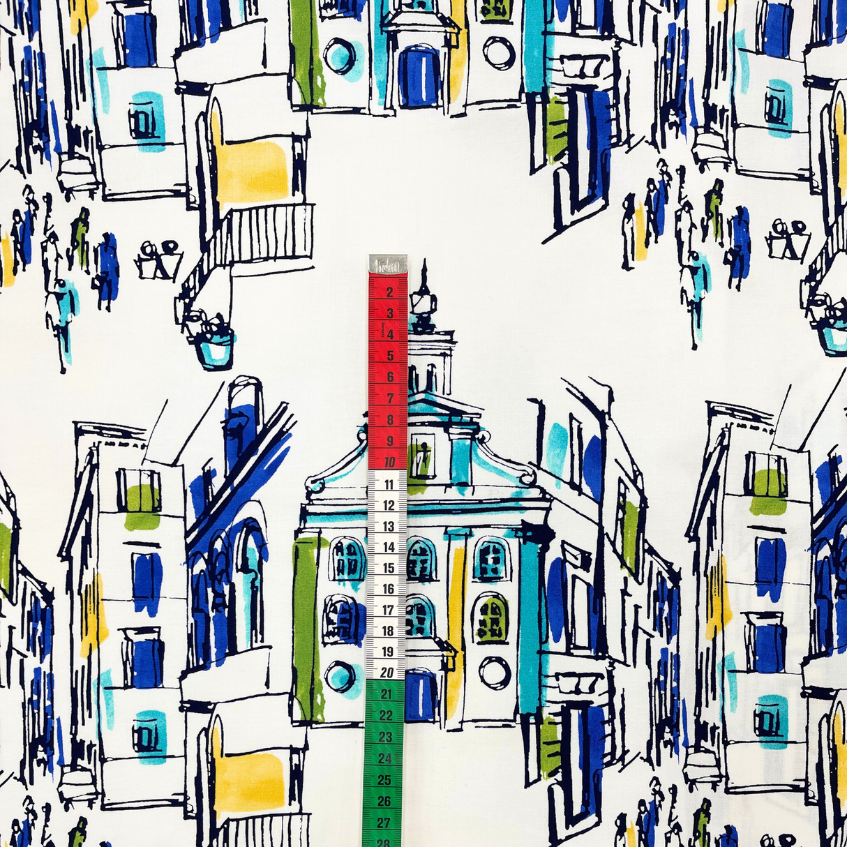 On the Town Fabric – Blue, 100% Cotton Quilting Fabric by Michael Miller