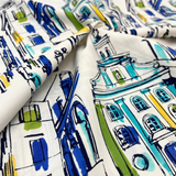On the Town Fabric – Blue, 100% Cotton Quilting Fabric by Michael Miller