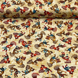 Out West Kokopelli Cotton Quilting Fabric - Timeless Treasures TT-C5038Tan