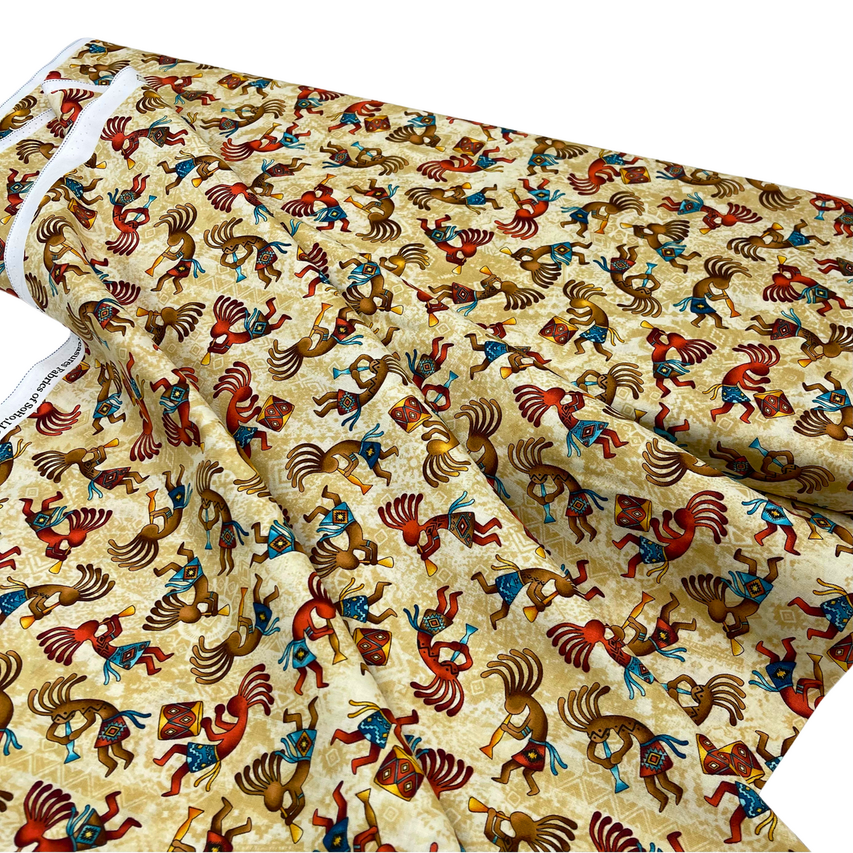Out West Kokopelli Cotton Quilting Fabric - Timeless Treasures TT-C5038Tan