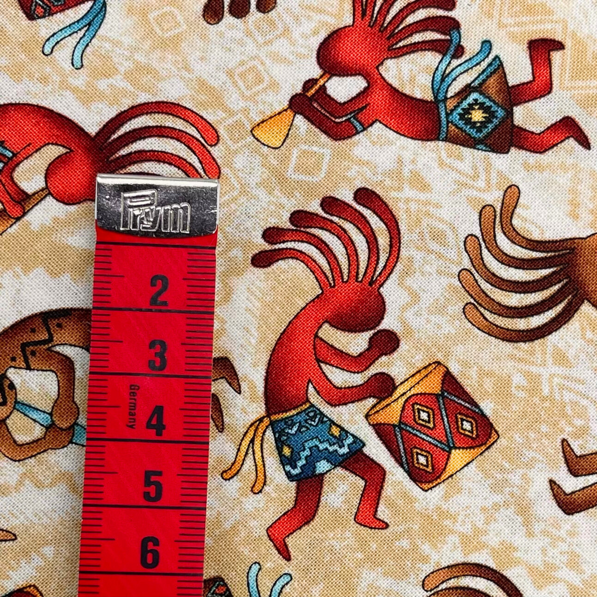 Out West Kokopelli Cotton Quilting Fabric - Timeless Treasures TT-C5038Tan