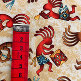 Out West Kokopelli Cotton Quilting Fabric - Timeless Treasures TT-C5038Tan