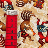 Out West Kokopelli Cotton Quilting Fabric - Timeless Treasures TT-C5038Tan
