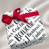 Paris Luxury Pearlised Gift Wrapping Paper – Black & White
