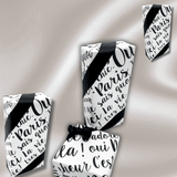 Paris Luxury Pearlised Gift Wrapping Paper – Black & White