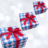 Checkerboard Gift Wrapping Paper – Electric Blue & Pink