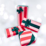 Pavilion Poppy Christmas Wrapping Paper – Red & Pink Stripes