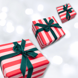 Pavilion Poppy Christmas Wrapping Paper – Red & Pink Stripes