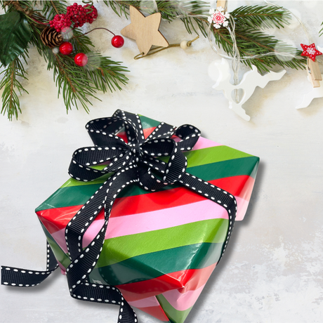 Peppermint Candy Gift Wrapping Paper – 80gsm, 60cm Wide | Festive Christmas Wrap