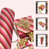 Peppermint Pink Gift Wrapping Paper – 80gsm 60cm Wide | Festive Christmas Wrap