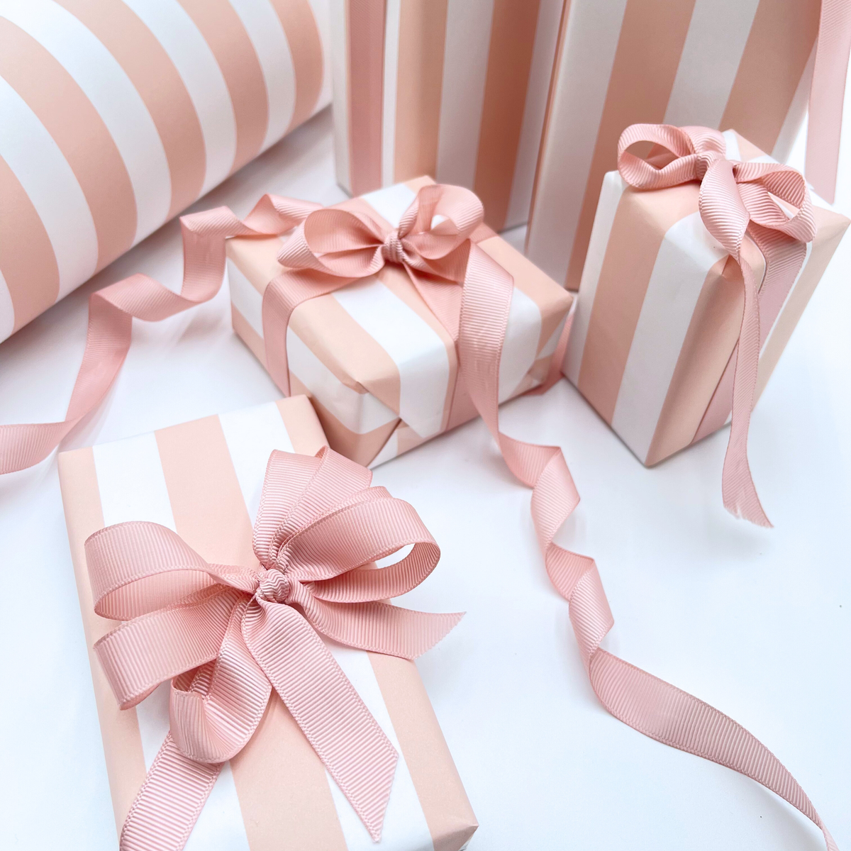 Pink Pavilion Stripe Eco-Friendly Gift Wrapping Paper