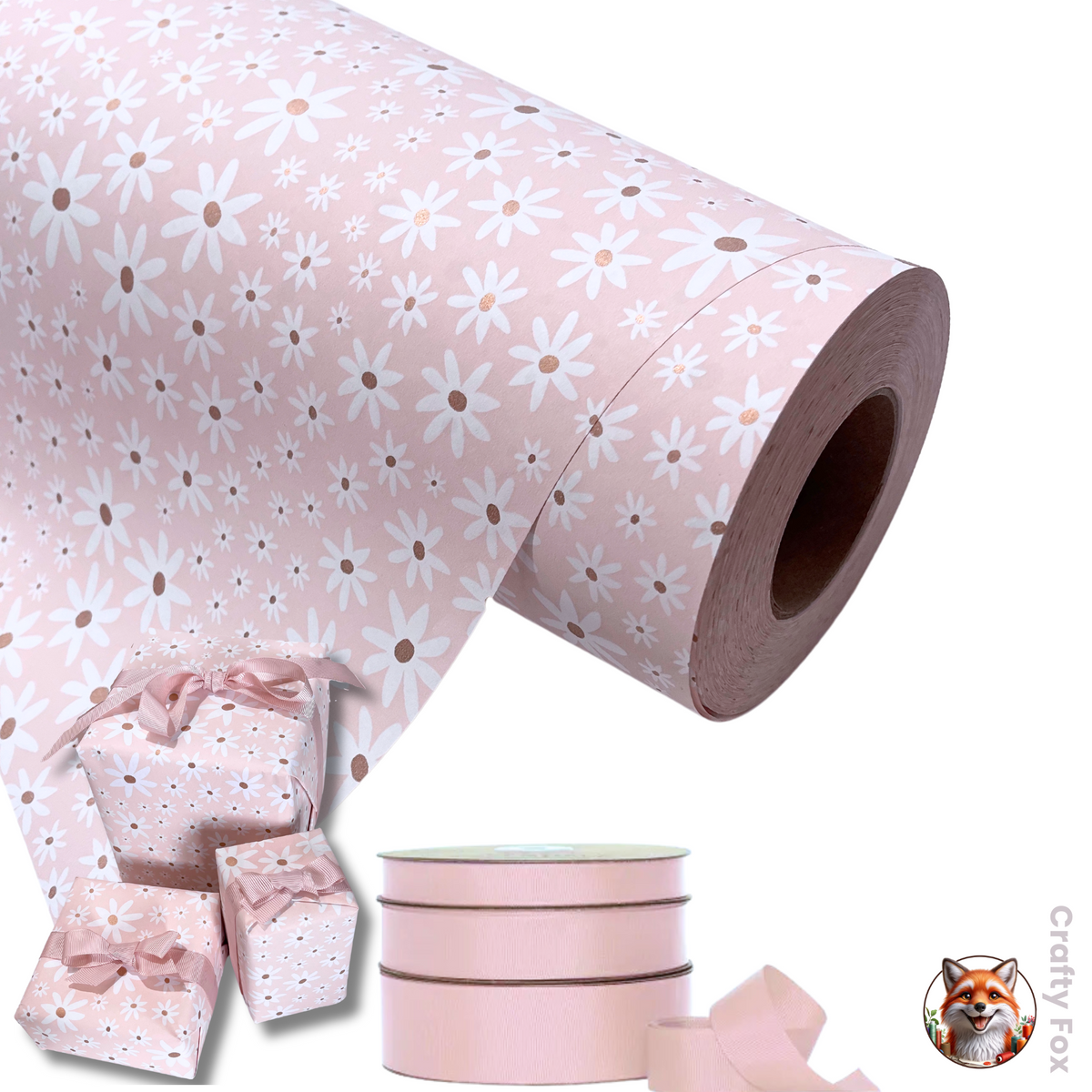 Blush Grosgrain Ribbon – 15mm & 38mm Gift Wrapping Ribbon Grosgrain Ribbon