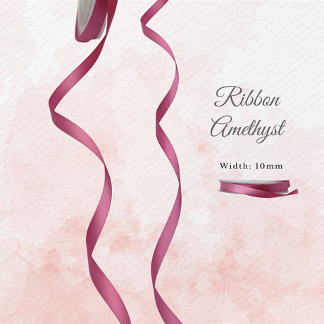 Amethyst Satin Ribbon | 3mm & 10mm