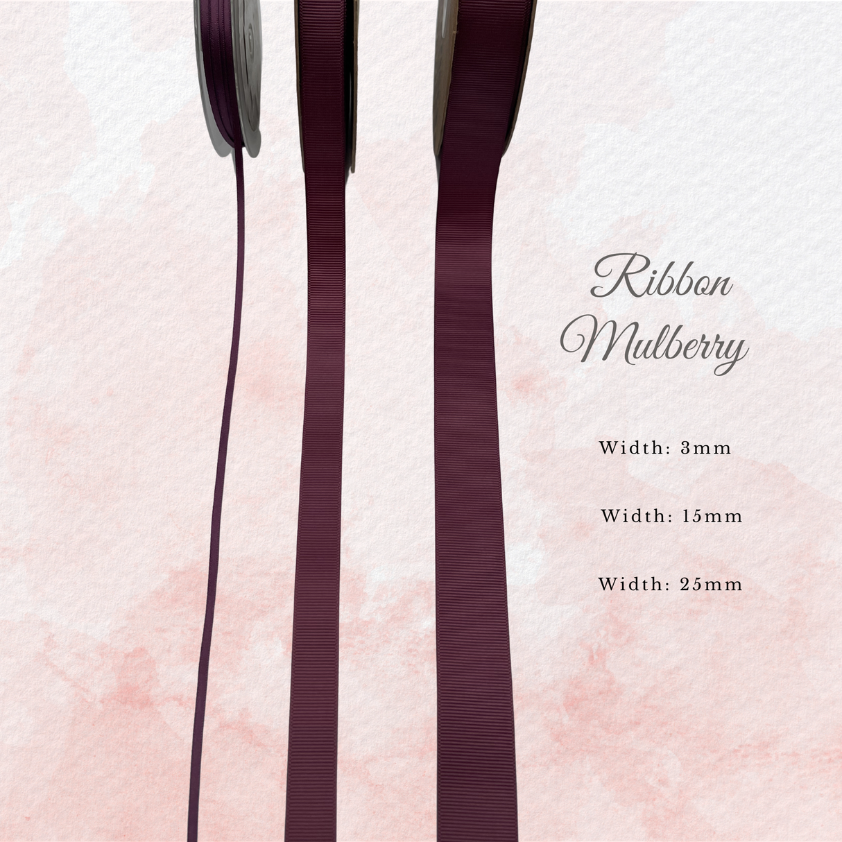 Mulberry Ribbon | Satin & Grosgrain | Gift Wrap Ribbon