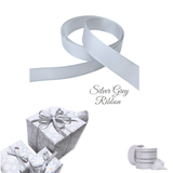 Silver Grey Grosgrain Ribbon | 15mm
