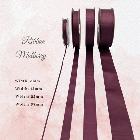 Mulberry Ribbon | Satin & Grosgrain | Gift Wrap Ribbon