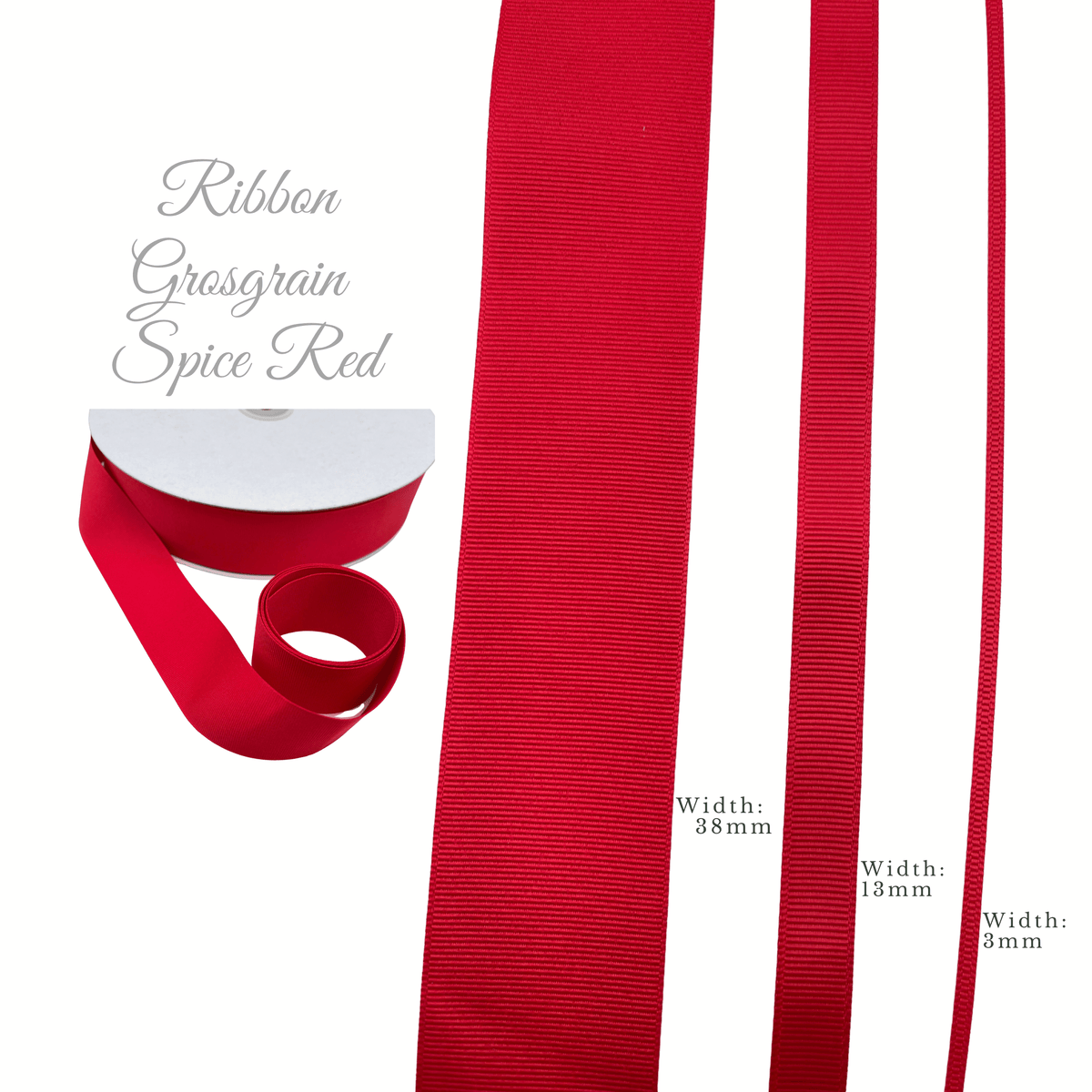 Spice Red Grosgrain Ribbon – Gift Wrapping