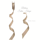 Satin Double Sided Taupe Ribbon – 25mm Gift Ribbon