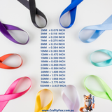 Grosgrain Ribbon Black Stitch – 10mm or 22mm