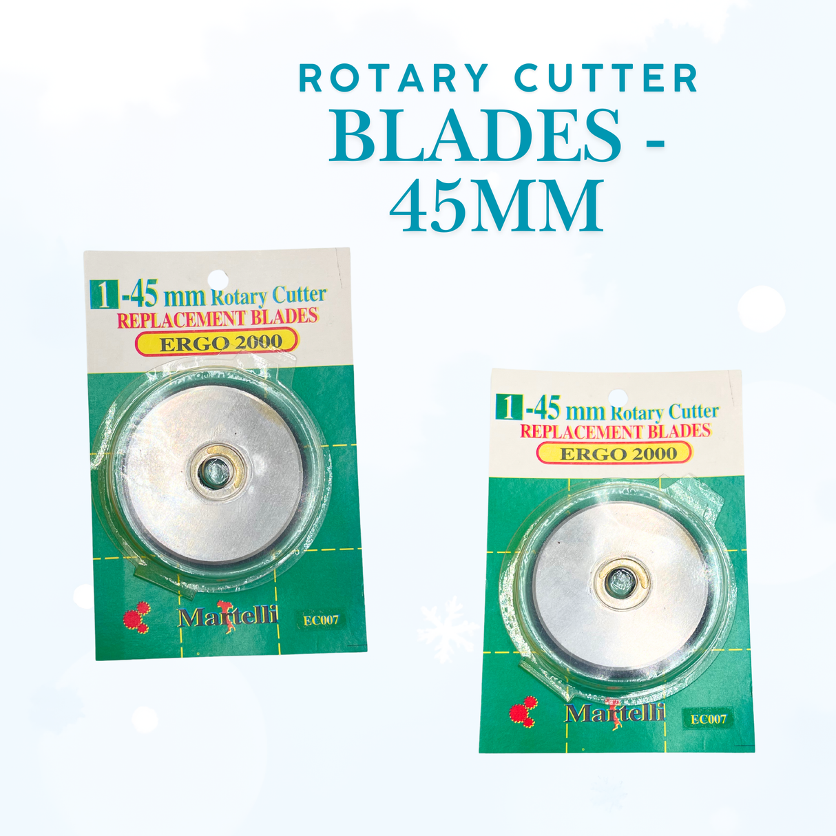 Rotary Cutter Replacement Blades – 45mm | Suitable for Olfa & Fiskars | Martelli EC007