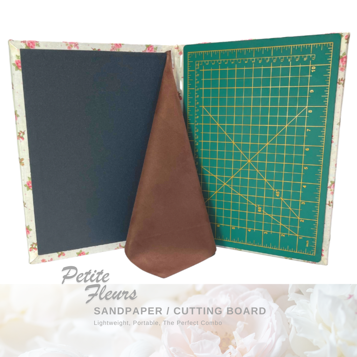 Petite Fleurs Sandpaper Board – 4-in-1 Cutting Mat & Ironing Surface | Hobbycraft