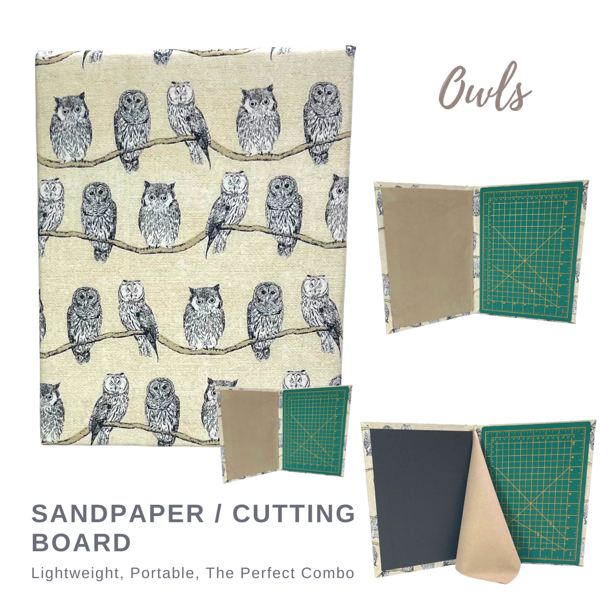 Owls Sandpaper Board – 4-in-1 Cutting Mat & Ironing Surface | Hobbycraft