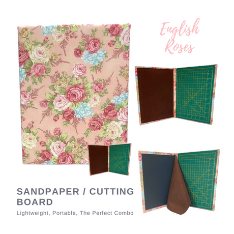 English Roses Sandpaper Board – 4-in-1 Cutting Mat & Ironing Surface | Hobbycraft