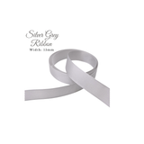 Silver Grey Grosgrain Ribbon | 15mm