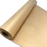 Starry Night Gold Gift Wrapping Paper – 80gsm, 60cm Wide | Festive Christmas Wrap
