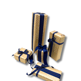 Starry Night Gold Gift Wrapping Paper – 80gsm, 60cm Wide | Festive Christmas Wrap