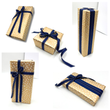 Starry Night Gold Gift Wrapping Paper – 80gsm, 60cm Wide | Festive Christmas Wrap